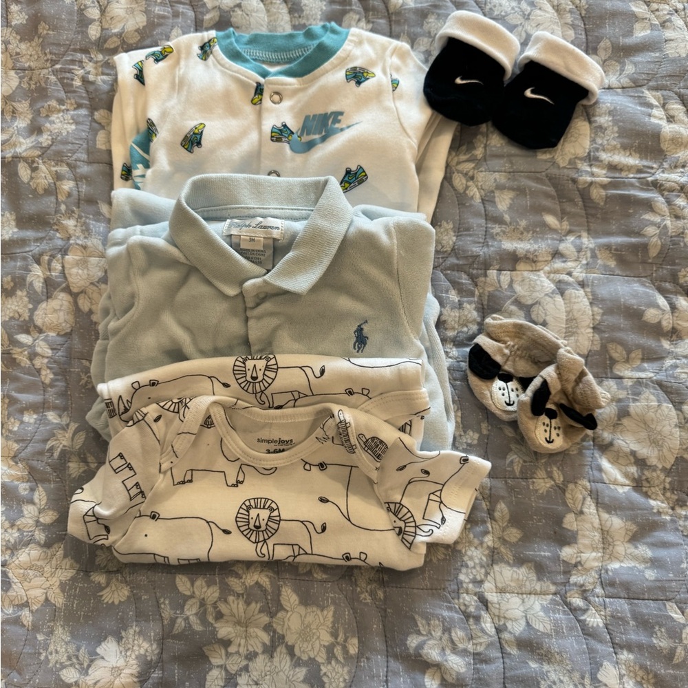 3M baby boy onesies footsies